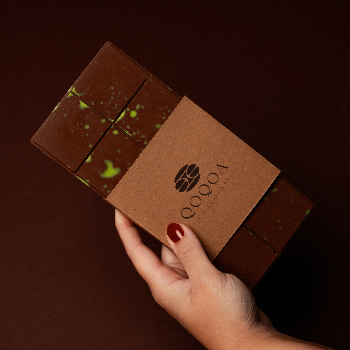 Dubai Chocolate Kunafeh Bar, Daily Fresh Shipment from UK, Premium Belgian Milk Chocolate Pistachio Kunafa Bar, Ideal Gift - Qoqoa