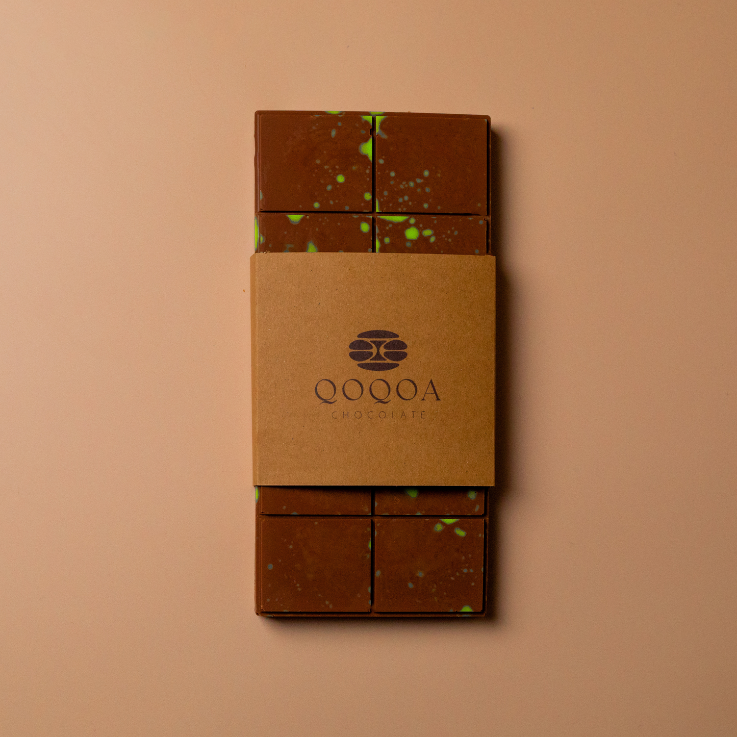 Dubai Chocolate Kunafeh Bar, Daily Fresh Shipment from UK, Premium Belgian Milk Chocolate Pistachio Kunafa Bar, Ideal Gift - Qoqoa